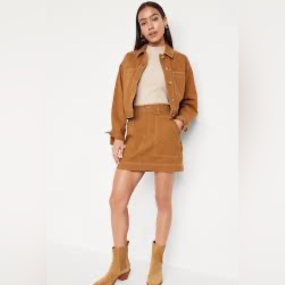 ✨NEW✨Old Navy Utility Mini Skirt - Rust - size 8 - Picture 10 of 11